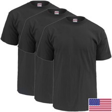 Soffe Military Black Short Sleeve T-Shirt 100 Cotton 3-Pack - Made in USA