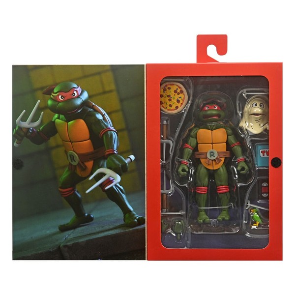 "Raphael Vhs Cartoon Tmnt Teenage Mutant Ninja Turtles 7\" 18Cm Figur Neca"-image