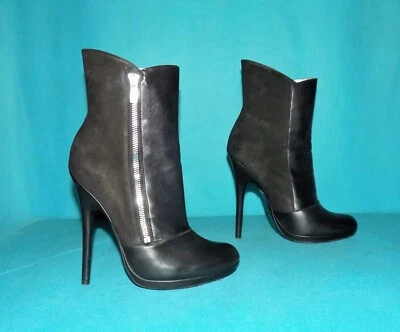 Stiefletten Luxus FREE LANCE Schwarzes Leder Größe 35 Mais 36 Fr - Bild 1 von 4