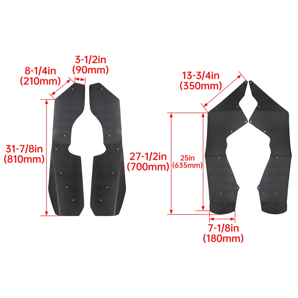 Полный комплект расширителей крыльев для Polaris RZR-S 800 2009-2014 годов выпуска - Изображение 2 из 4