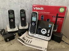 V Tech Cordless Phone 5.8 Digital Answering System Model 3 Phones DS4121-3