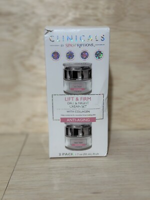 2 Pack-SpaScriptions Clinicals- Lift & Firm Day & Night Cream with Collagen