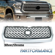 For 2014-2020 Toyota Tundra Front Grill Silver Chrome Bumper Grille Replacement