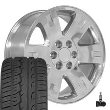 5307 Polished 20 Inch 6x5.5 Rims 27555r20 Tires Set Fit Cadillac Gmc Chevy