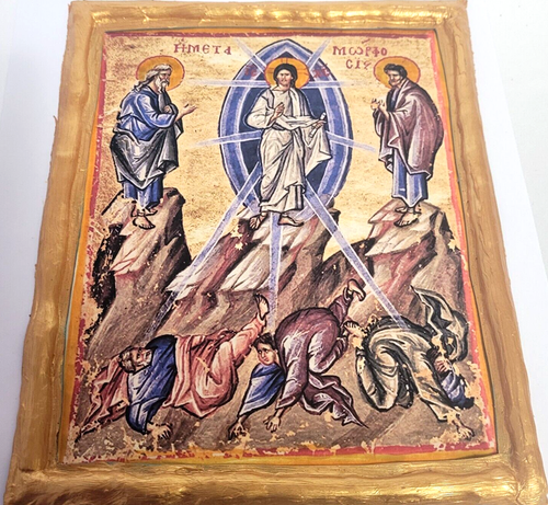 La Trasfigurazione di Gesù Cristo Metamorfosi Icona Greca Ortodossa Orientale - Foto 2 di 6