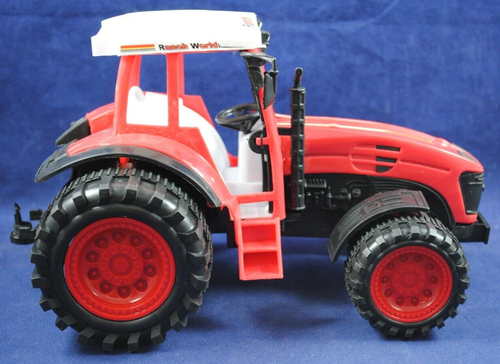 NEW Large 10" Long Farmer GILES FARM TRACTOR in RED Colour with FLOTATION TYRES - Picture 6 of 20