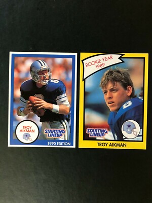 18-card lot of 1990 NFL Starting Lineup Cards - Aikman, Walker, Craig, Cunningha