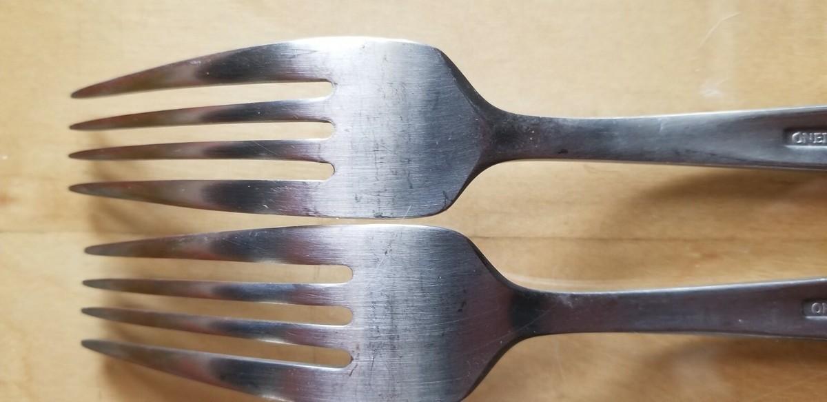 2 ANTIQUE Vintage Collectible FORKS 7.75