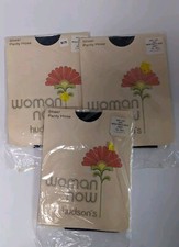Hudson's Woman's Day Mesh Style Navy Size Pantyhose Size EX Tall Lot Of 3 NIB