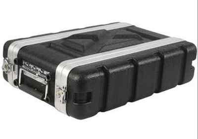 Rack Case 2U Space SHALLOW 8 Inch Deep shell, Light Weight DJ, 19'' Wide w Screws