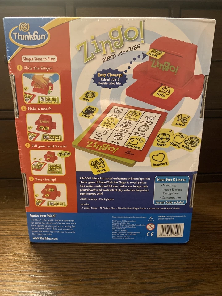 ThinkFun Zingo! ‘Bingo with a Zing’ Game - BRAND NEW SEALED - Image 2 of 4