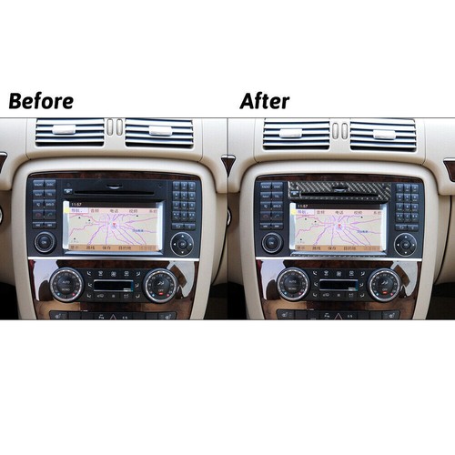2pcs For Mercedes R320 R350 Carbon Fiber CD Player Interior Trim - Picture 2 of 9