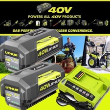 6Ah Battery /Charger For Ryobi 40V With LED Lithium-Ion 40-Volt OP406VNM OP40602