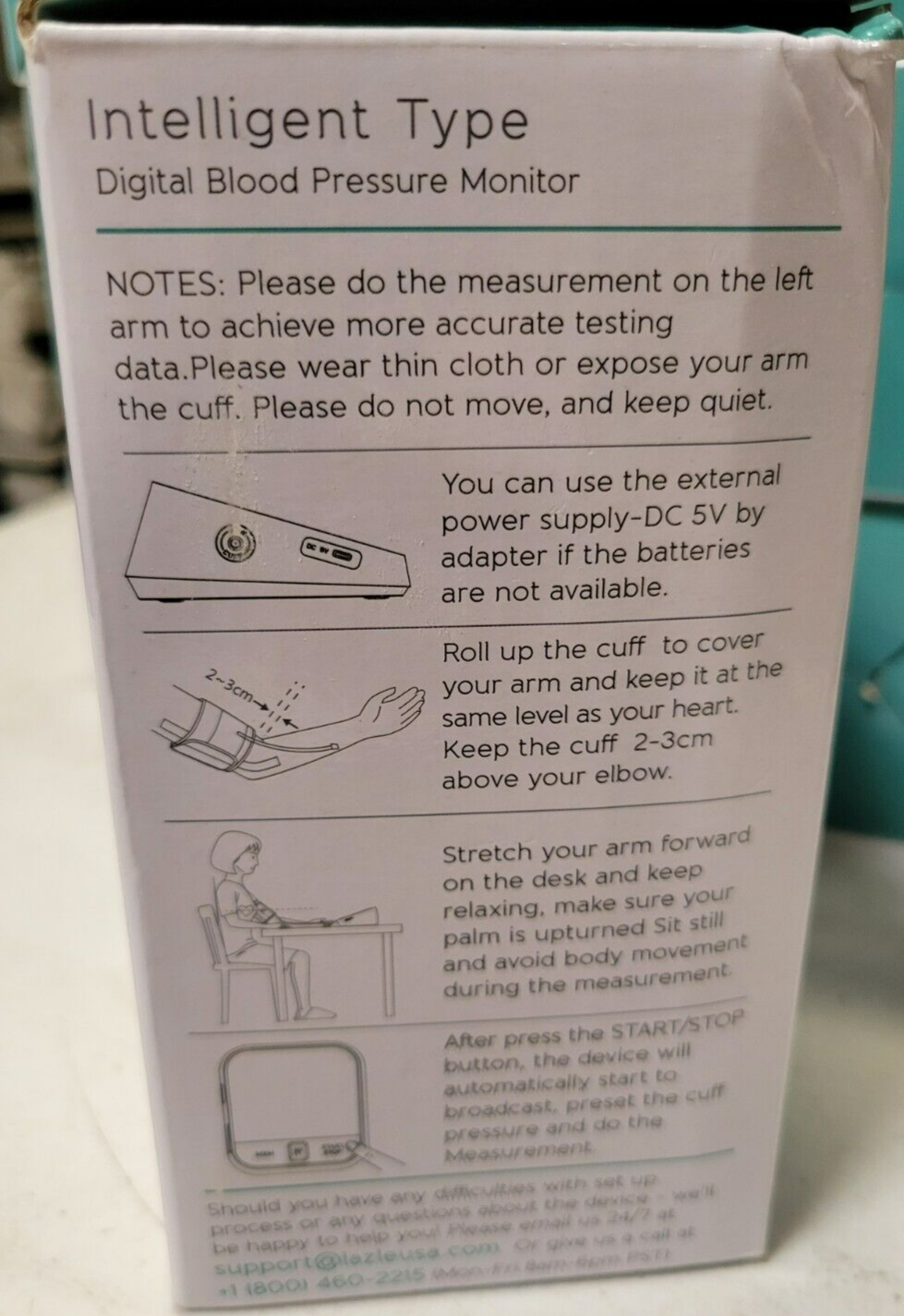 Lazle Blood Upper Arm Pressure Monitor F01 w/ Voice Broadcast & Case