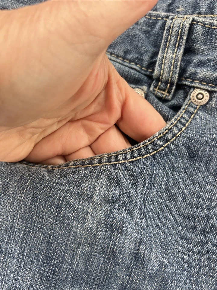 Pantalones de mezclilla Joker para hombre talla 36x30 doble silla cosida lavado medio Foto 2 de 4