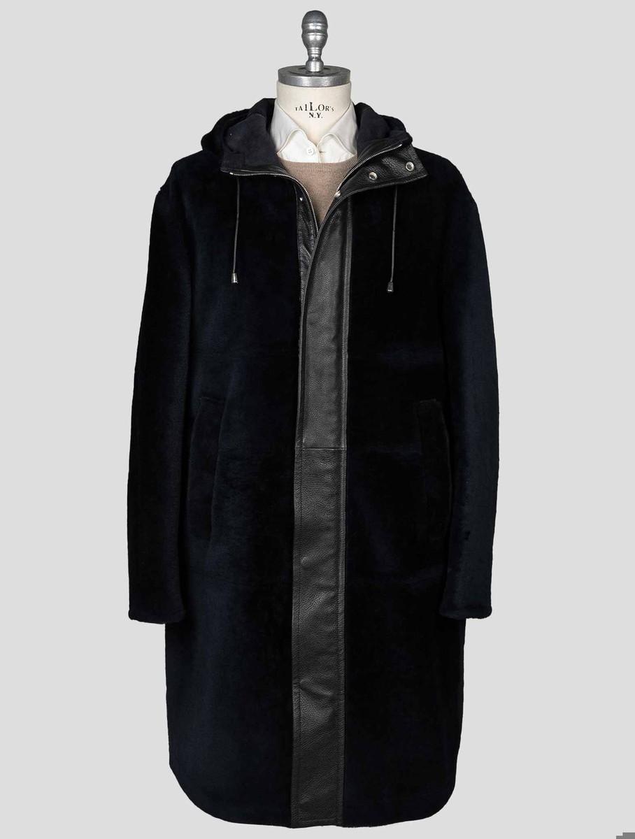 Zilli Blue Sheepskin leather Parka Overcoat ZCY7 Man | eBay