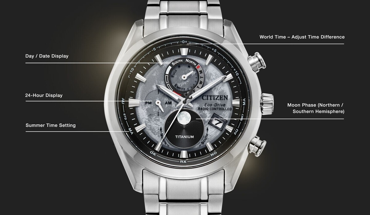 時計 CITIZEN COLLECTION Eco-Drive Citizen BY1030-50L Eco-Drive Blue Dail Moon phase Sapphire