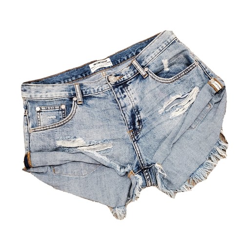 One Teaspoon Blue Bandit Shorts Size 27 