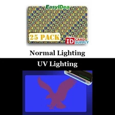 25 x Adhesive Holographic Overlay for Standard Size ID Cards | Authentic Star De