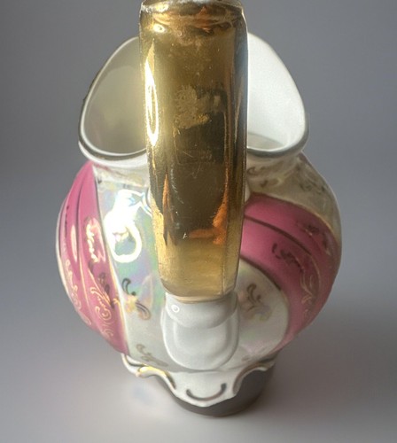 Antique Volkstedt Porcelain Tea Pot Porzellan Kanne Thuringia w/gold Trim - Picture 2 of 8