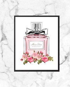 Miss Dior Perfume Bottle Fashion Poster Wall Art Print Home Decor A4 Gift Ebay