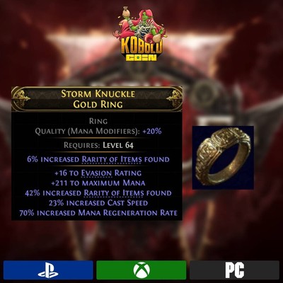 Gold Ring Spark Lightning Rarity - Early Access Softcore Path of Exile 2 PoE 2