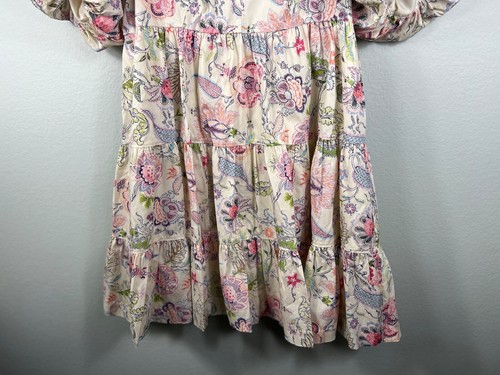 Cinq à Sept Size 8 Dress Ethel Paisley Puff Sleeve Babydoll Feminine Cottagecore - Picture 8 of 18