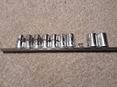 Mac Tools 1/2 Antrieb Chrom Sechskant Steckschlüsseleinsätze 10 bis 19 mm