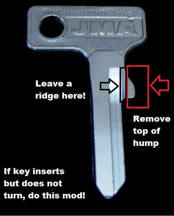 NE-8 BMW Motorcycle KEY Blank ALL Bikes 1960s-1994 Ignition