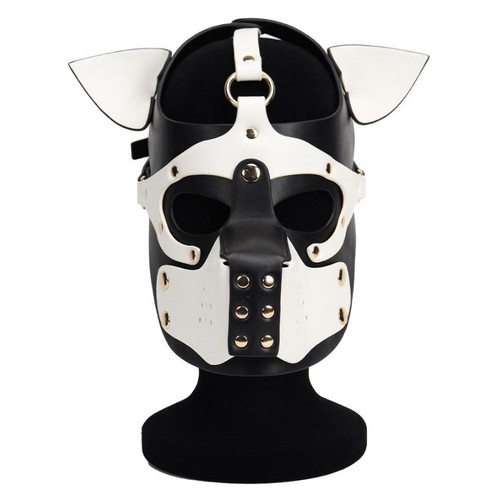 CUERO GIMP PERRO Capucha de cachorro Máscara completa Boca Disfraz Máscara fetiche BOZAL - Imagen 7 de 22