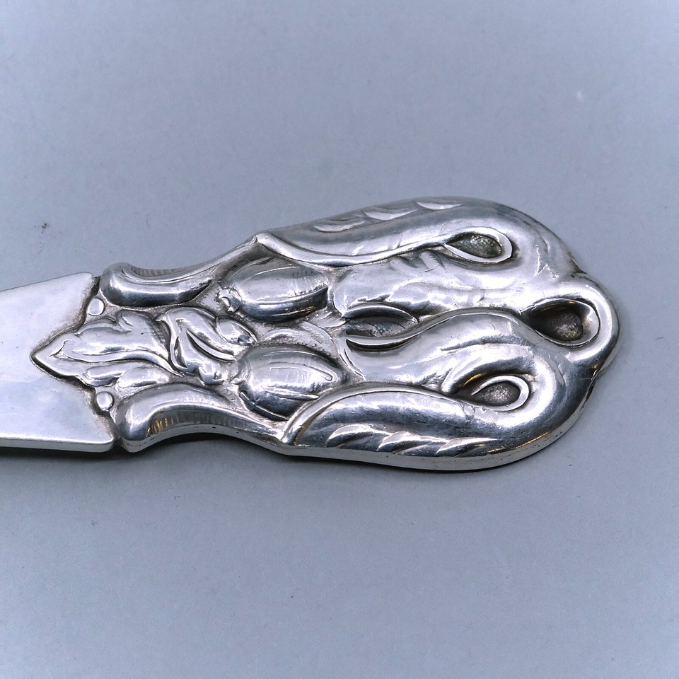 Carl Poul Petersen Sterling Silver 8 1/2" Salad Serving Fork & Spoon