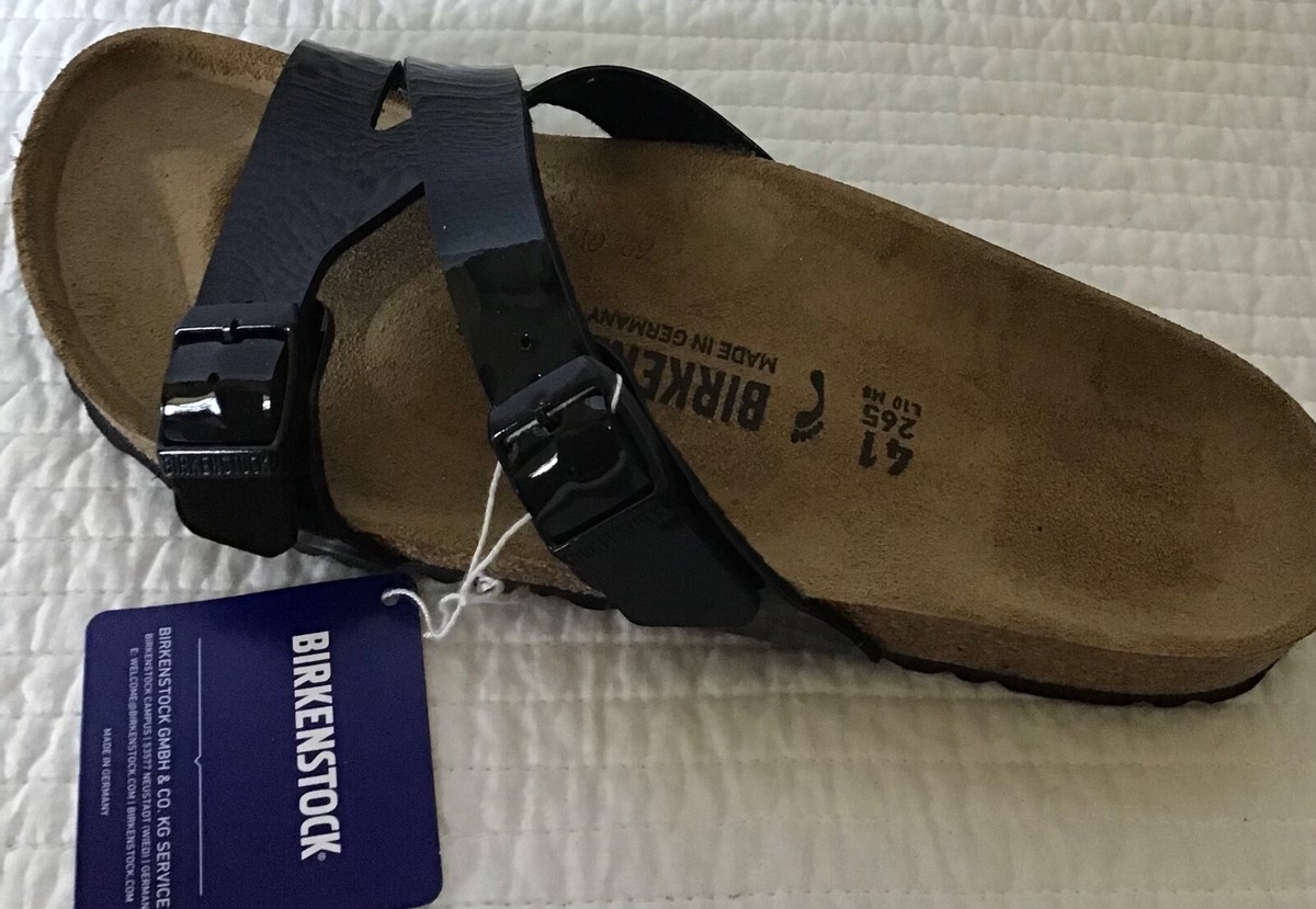 BIRKENSTOCK YAO BALANCE BLACK BIRKO-FLOR PATENT Size 41 L10  display picture 1