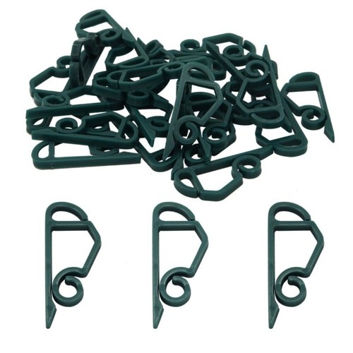 100pcs Christmas Light Outdoor Gutter Hooks Plastic Led Cable Clamp Wire Clip - Picture 10 of 16