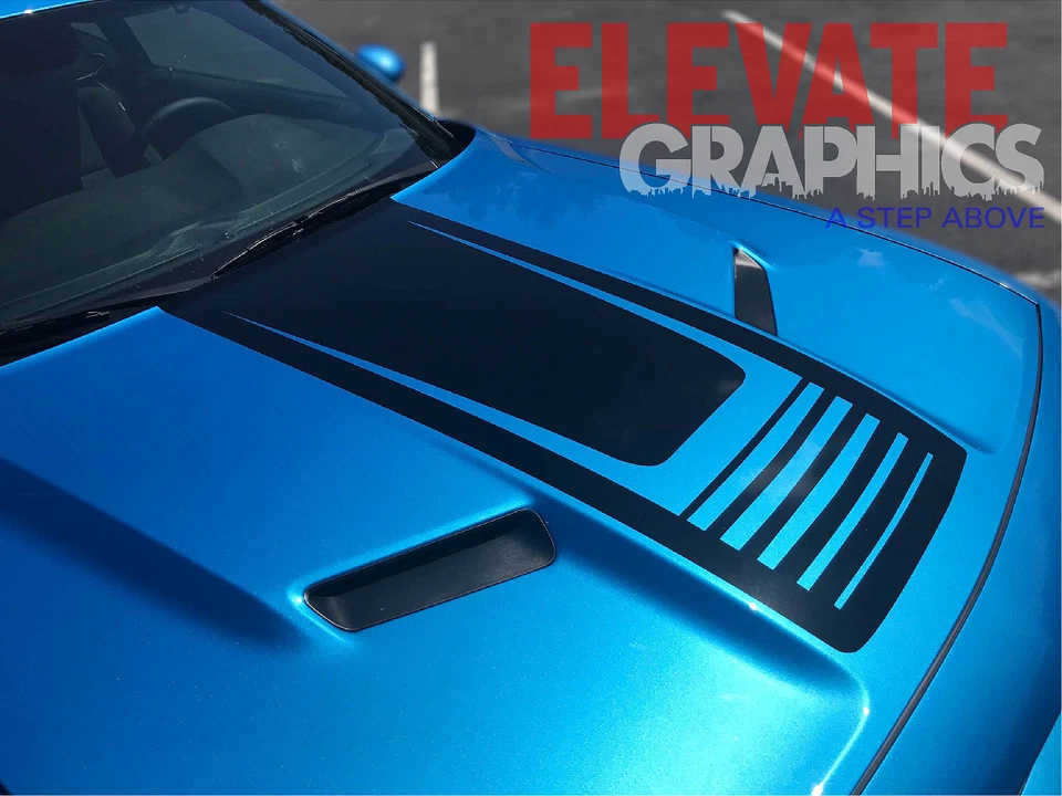 Calcomanías calcomanías adhesivas rayas vinilo capó gráficos 2008-2023 para Dodge Challenger 2008-2023 Foto 4 de 4