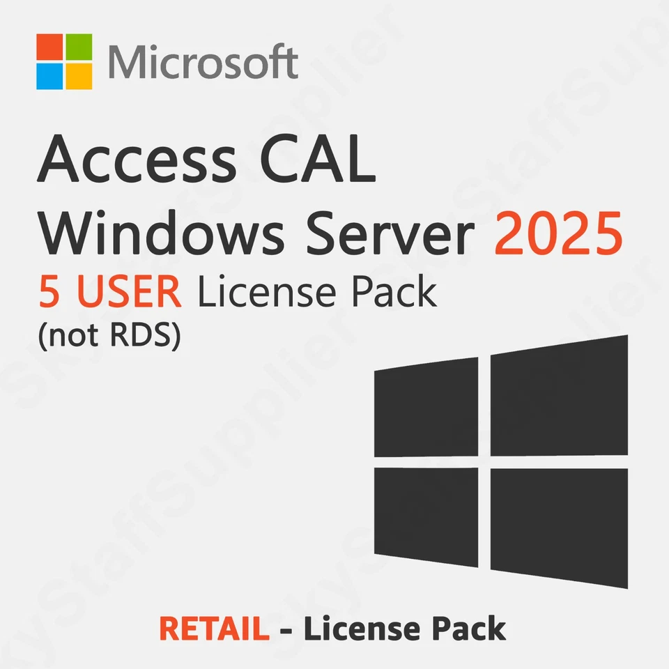 Microsoft Windows Server 2025 - 5 User Client Access Licenses (CALs) BRAND NEW - Image 4 of 4