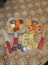 Melissa  Doug Pancake  Birthday Cake Wooden Play Food Sets Bundle
