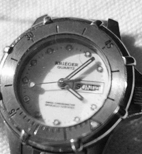 Krieger watch with a two tone band in good condition.