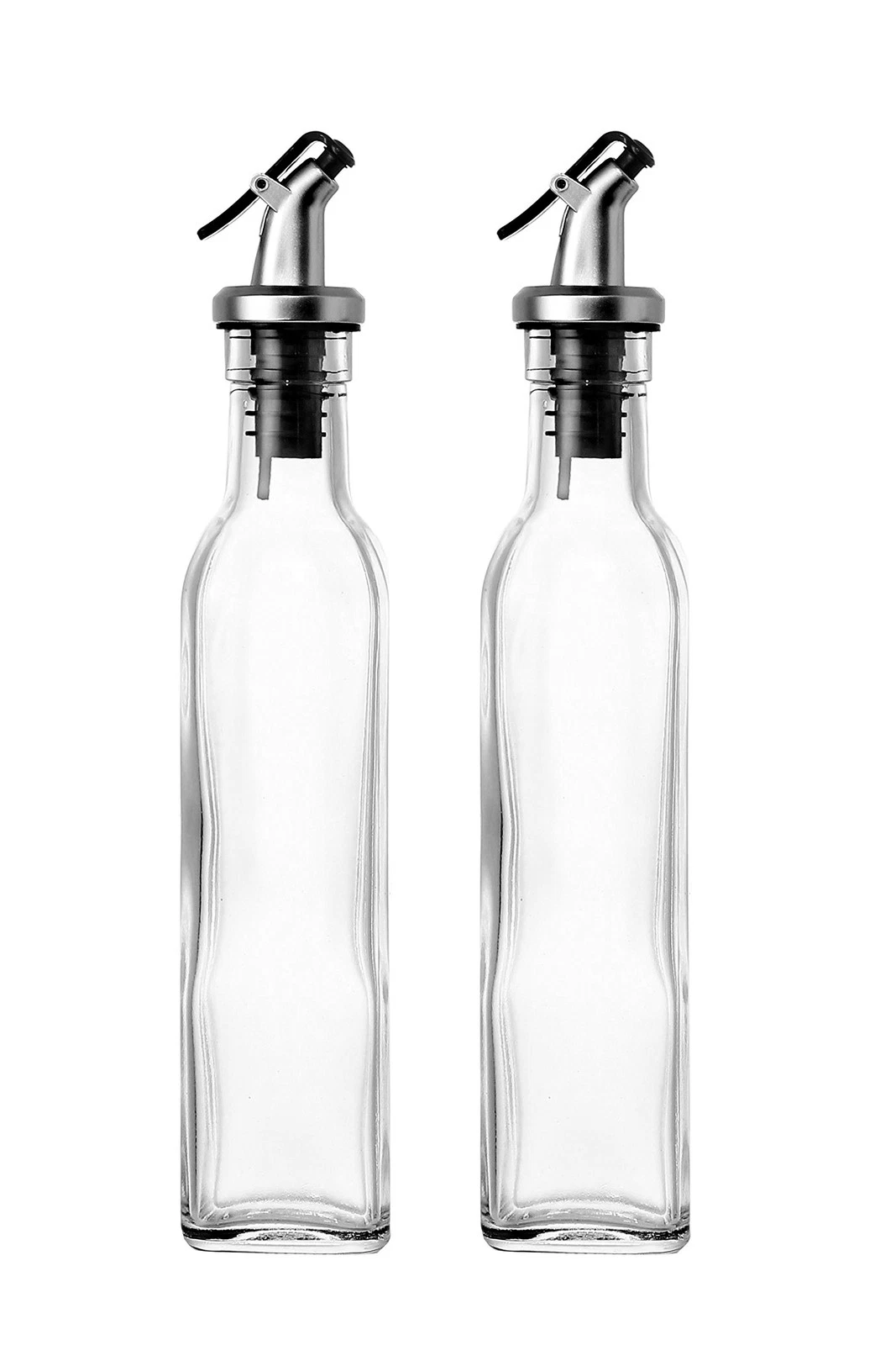 Juvale Olive Oil Dispenser Bottle Set - 2 Pack, 2 Count (Pack of 1), Clear