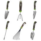 24451009 6-pc. Ergo Gel Grip Garden Tool Set with Hand Trowel, Weeder, Rake, ...
