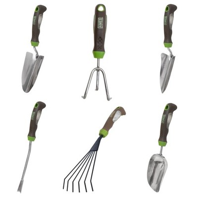 24451009 6-pc. Ergo Gel Grip Garden Tool Set with Hand Trowel, Weeder, Rake, ...