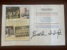 Earl Lloyd (D 2015) BK HOF autograph 1st Black NBA player
