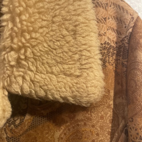 Vintage Gallery Langarm Jacke Kunstfell gefüttert Hippie Boho Paisley Blumen S - Bild 11 von 17