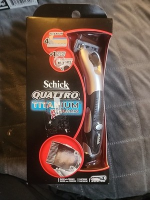 *RARE* Schick Quattro Titanium Razor with Trimmer 