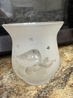 Pfaltzgraff Angel Lite frosted glass candle holder, often sold for Christmas dec — photo 1