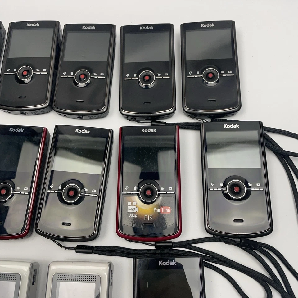 Lot of 15 Pocket Video Cameras Kodak Zi8 and Flip HD 1080p Digital Camcorders - Image 3 of 4