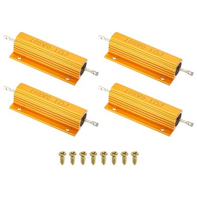 100W 0.1 Ohm Aluminum Shell Resistor Housing Resistor with Screws 4Set