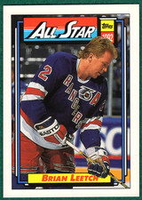 Brian Leetch - 1992-93 Topps #261 - New York Rangers All Star Hockey Card