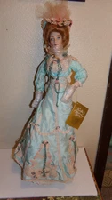 Franklin Heirloom The Gibson Girl Bridesmaid 22" Porcelain Doll Very Pretty