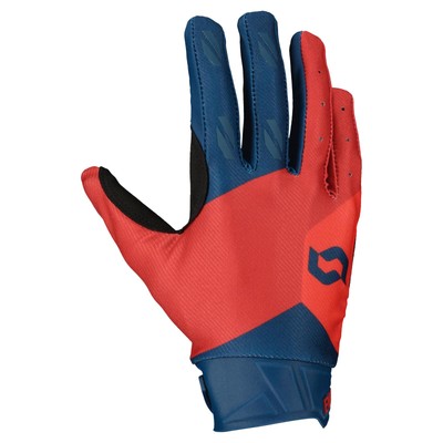 SCOTT Evo Track Handschuhe Dunkelblau Neonrot Gr L Fahrrad MTB DH Mountain Bike