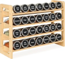 4-Tier Spice Rack Seasoning Organizer for Cabinet Pantry Countertop Save Ve...